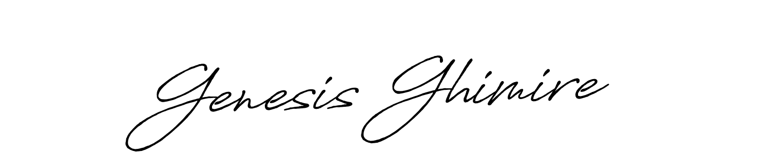 Design your own signature with our free online signature maker. With this signature software, you can create a handwritten (Antro_Vectra_Bolder) signature for name Genesis Ghimire. Genesis Ghimire signature style 7 images and pictures png