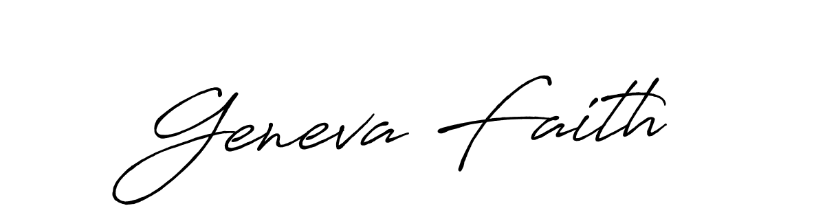 Make a beautiful signature design for name Geneva Faith. With this signature (Antro_Vectra_Bolder) style, you can create a handwritten signature for free. Geneva Faith signature style 7 images and pictures png