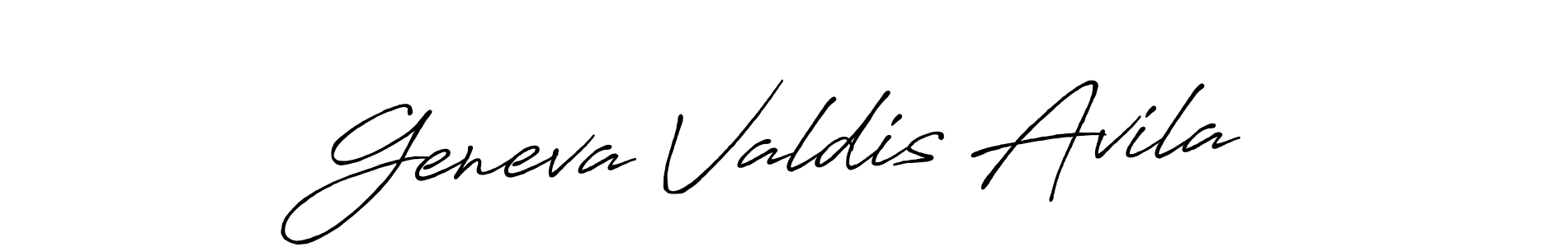 It looks lik you need a new signature style for name Geneva Valdis Avila. Design unique handwritten (Antro_Vectra_Bolder) signature with our free signature maker in just a few clicks. Geneva Valdis Avila signature style 7 images and pictures png