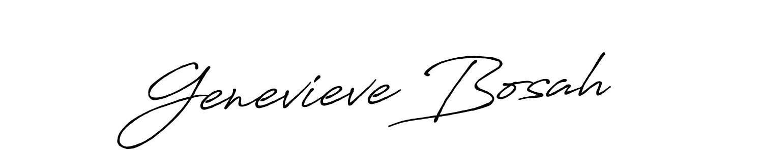 How to make Genevieve Bosah name signature. Use Antro_Vectra_Bolder style for creating short signs online. This is the latest handwritten sign. Genevieve Bosah signature style 7 images and pictures png