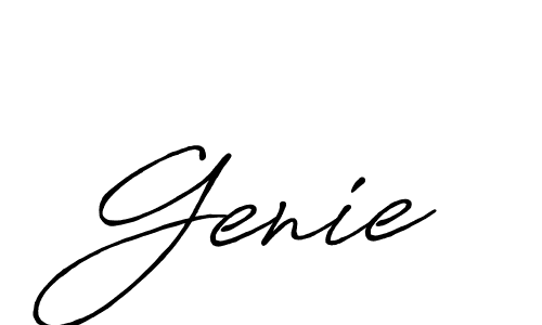 Similarly Antro_Vectra_Bolder is the best handwritten signature design. Signature creator online .You can use it as an online autograph creator for name Genie. Genie signature style 7 images and pictures png