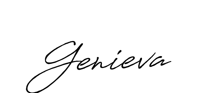 Genieva stylish signature style. Best Handwritten Sign (Antro_Vectra_Bolder) for my name. Handwritten Signature Collection Ideas for my name Genieva. Genieva signature style 7 images and pictures png