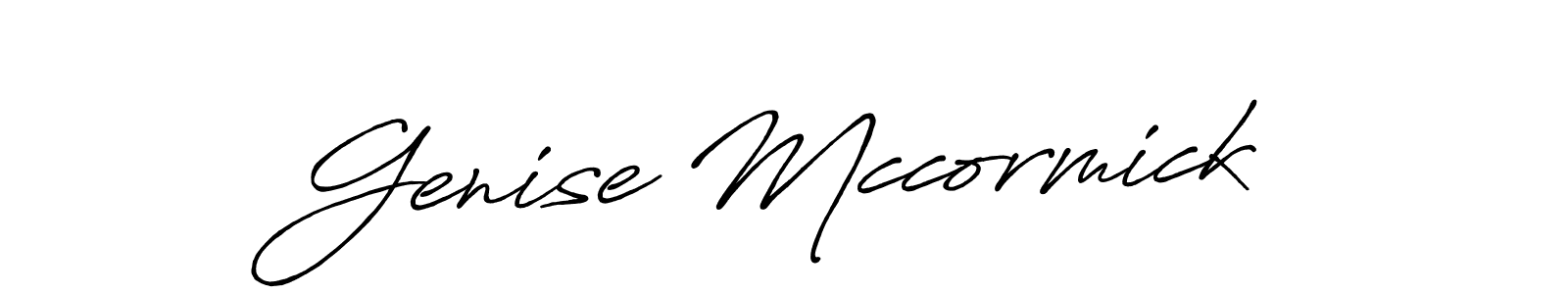 Create a beautiful signature design for name Genise Mccormick. With this signature (Antro_Vectra_Bolder) fonts, you can make a handwritten signature for free. Genise Mccormick signature style 7 images and pictures png