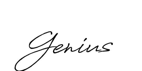 It looks lik you need a new signature style for name Genius. Design unique handwritten (Antro_Vectra_Bolder) signature with our free signature maker in just a few clicks. Genius signature style 7 images and pictures png