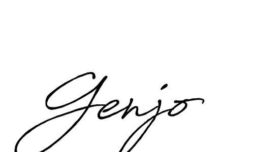 Use a signature maker to create a handwritten signature online. With this signature software, you can design (Antro_Vectra_Bolder) your own signature for name Genjo. Genjo signature style 7 images and pictures png