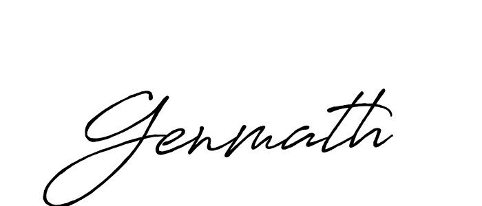 How to make Genmath signature? Antro_Vectra_Bolder is a professional autograph style. Create handwritten signature for Genmath name. Genmath signature style 7 images and pictures png