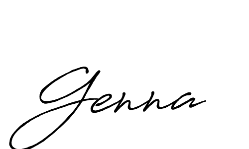 Use a signature maker to create a handwritten signature online. With this signature software, you can design (Antro_Vectra_Bolder) your own signature for name Genna. Genna signature style 7 images and pictures png