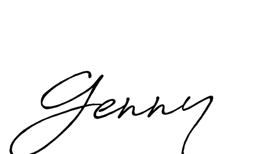 Use a signature maker to create a handwritten signature online. With this signature software, you can design (Antro_Vectra_Bolder) your own signature for name Genny. Genny signature style 7 images and pictures png