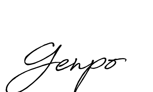 Similarly Antro_Vectra_Bolder is the best handwritten signature design. Signature creator online .You can use it as an online autograph creator for name Genpo. Genpo signature style 7 images and pictures png