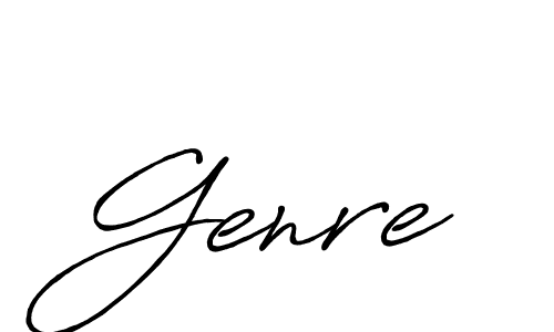 Create a beautiful signature design for name Genre. With this signature (Antro_Vectra_Bolder) fonts, you can make a handwritten signature for free. Genre signature style 7 images and pictures png