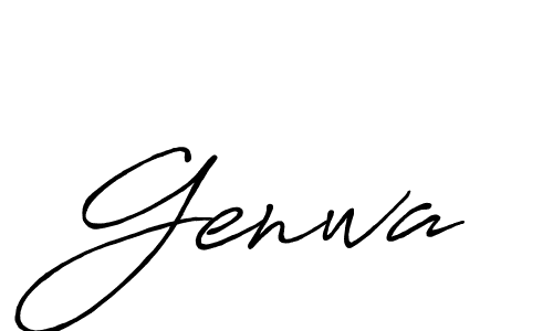 Once you've used our free online signature maker to create your best signature Antro_Vectra_Bolder style, it's time to enjoy all of the benefits that Genwa name signing documents. Genwa signature style 7 images and pictures png