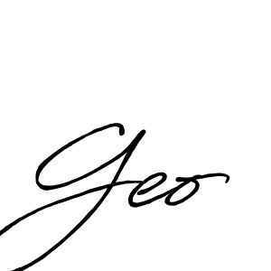 Design your own signature with our free online signature maker. With this signature software, you can create a handwritten (Antro_Vectra_Bolder) signature for name Geo. Geo signature style 7 images and pictures png