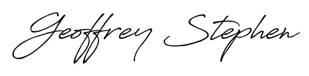An effortless, minimalist signature concept for Geoffrey Stephen using Antro_Vectra_Bolder design. Clean lines that look great on any document. Geoffrey Stephen signature style 7 images and pictures png
