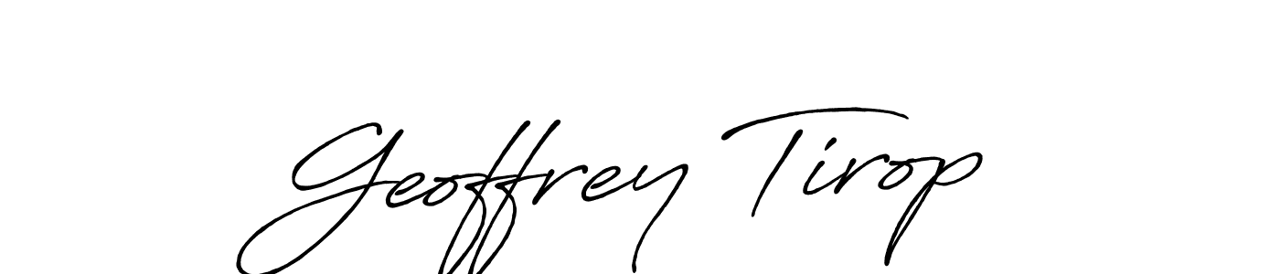 The best way (Antro_Vectra_Bolder) to make a short signature is to pick only two or three words in your name. The name Geoffrey Tirop include a total of six letters. For converting this name. Geoffrey Tirop signature style 7 images and pictures png