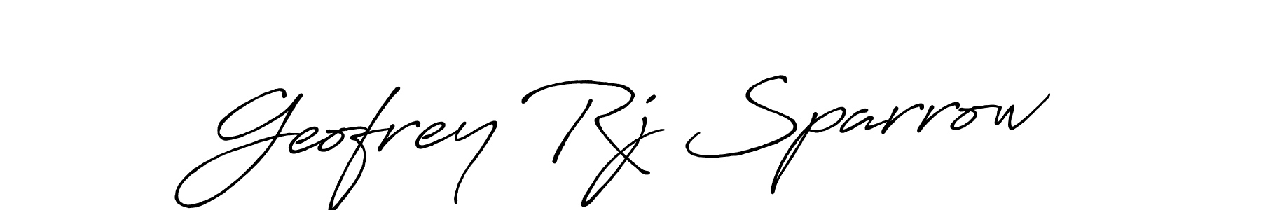 Make a beautiful signature design for name Geofrey Rj Sparrow. With this signature (Antro_Vectra_Bolder) style, you can create a handwritten signature for free. Geofrey Rj Sparrow signature style 7 images and pictures png