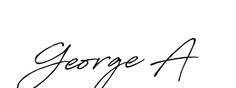 Design your own signature with our free online signature maker. With this signature software, you can create a handwritten (Antro_Vectra_Bolder) signature for name George A. George A signature style 7 images and pictures png