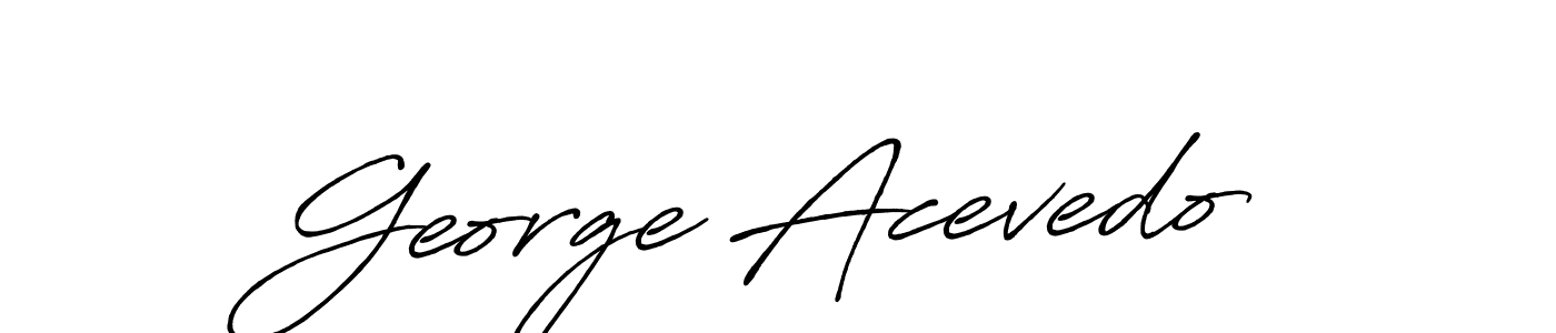 Make a beautiful signature design for name George Acevedo. With this signature (Antro_Vectra_Bolder) style, you can create a handwritten signature for free. George Acevedo signature style 7 images and pictures png