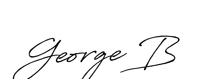 Create a beautiful signature design for name George B. With this signature (Antro_Vectra_Bolder) fonts, you can make a handwritten signature for free. George B signature style 7 images and pictures png