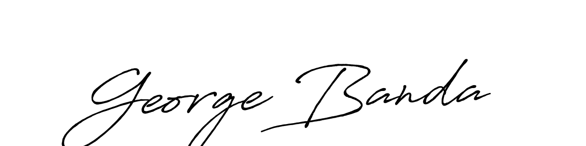 The best way (Antro_Vectra_Bolder) to make a short signature is to pick only two or three words in your name. The name George Banda include a total of six letters. For converting this name. George Banda signature style 7 images and pictures png