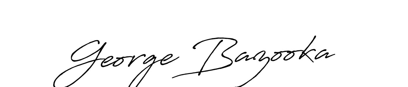 Use a signature maker to create a handwritten signature online. With this signature software, you can design (Antro_Vectra_Bolder) your own signature for name George Bazooka. George Bazooka signature style 7 images and pictures png