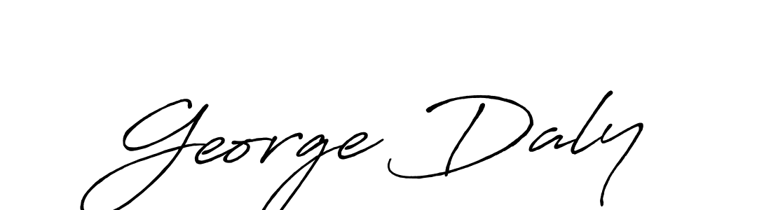 Also You can easily find your signature by using the search form. We will create George Daly name handwritten signature images for you free of cost using Antro_Vectra_Bolder sign style. George Daly signature style 7 images and pictures png