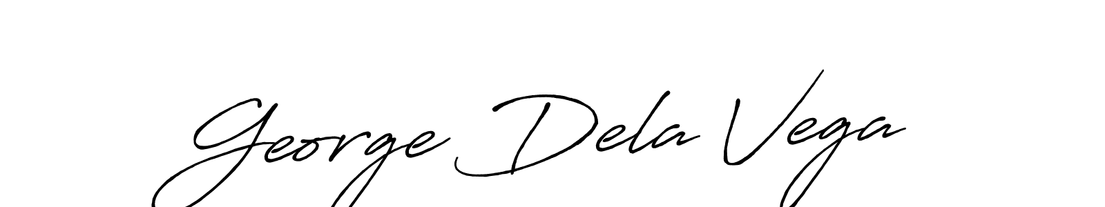 You should practise on your own different ways (Antro_Vectra_Bolder) to write your name (George Dela Vega) in signature. don't let someone else do it for you. George Dela Vega signature style 7 images and pictures png