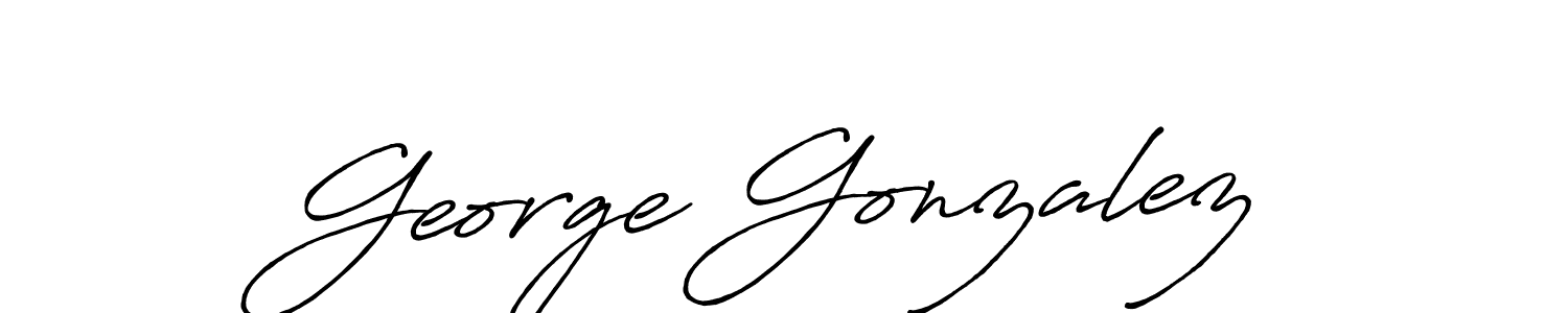if you are searching for the best signature style for your name George Gonzalez. so please give up your signature search. here we have designed multiple signature styles  using Antro_Vectra_Bolder. George Gonzalez signature style 7 images and pictures png