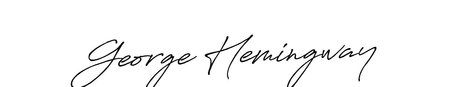 Antro_Vectra_Bolder is a professional signature style that is perfect for those who want to add a touch of class to their signature. It is also a great choice for those who want to make their signature more unique. Get George Hemingway name to fancy signature for free. George Hemingway signature style 7 images and pictures png