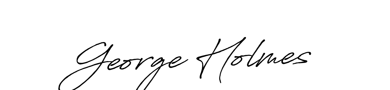 Make a beautiful signature design for name George Holmes. With this signature (Antro_Vectra_Bolder) style, you can create a handwritten signature for free. George Holmes signature style 7 images and pictures png