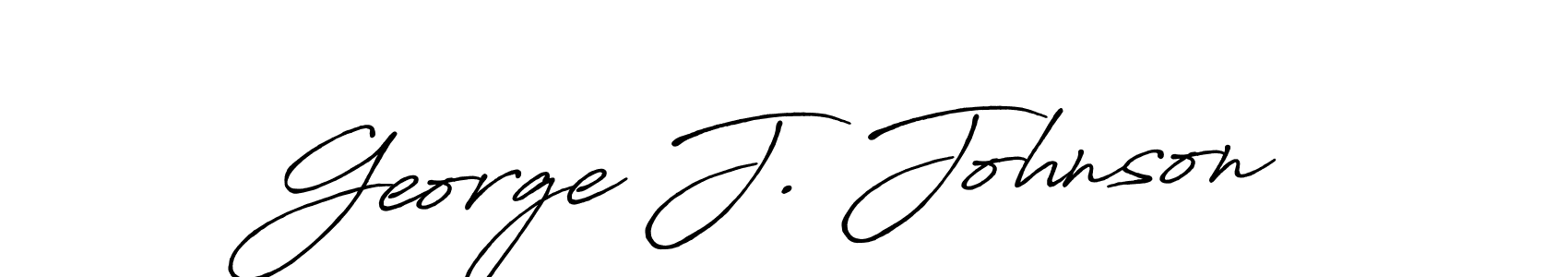 if you are searching for the best signature style for your name George J. Johnson. so please give up your signature search. here we have designed multiple signature styles  using Antro_Vectra_Bolder. George J. Johnson signature style 7 images and pictures png