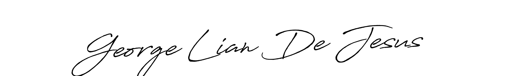 Make a beautiful signature design for name George Lian De Jesus. With this signature (Antro_Vectra_Bolder) style, you can create a handwritten signature for free. George Lian De Jesus signature style 7 images and pictures png