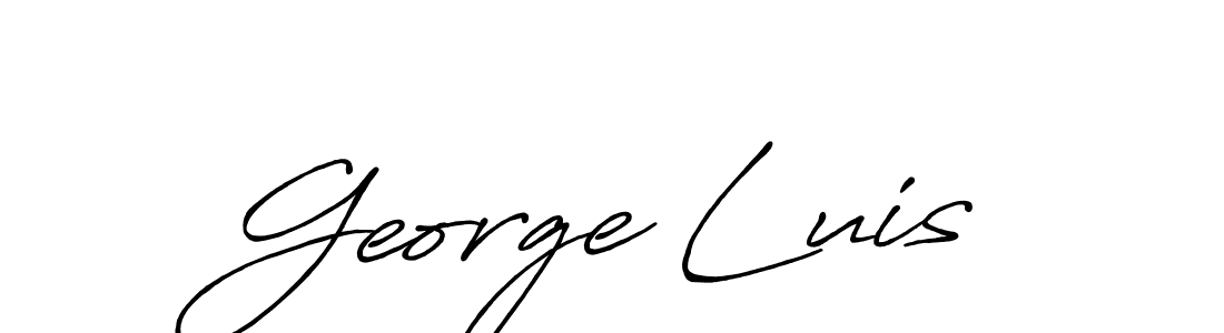 How to make George Luis name signature. Use Antro_Vectra_Bolder style for creating short signs online. This is the latest handwritten sign. George Luis signature style 7 images and pictures png