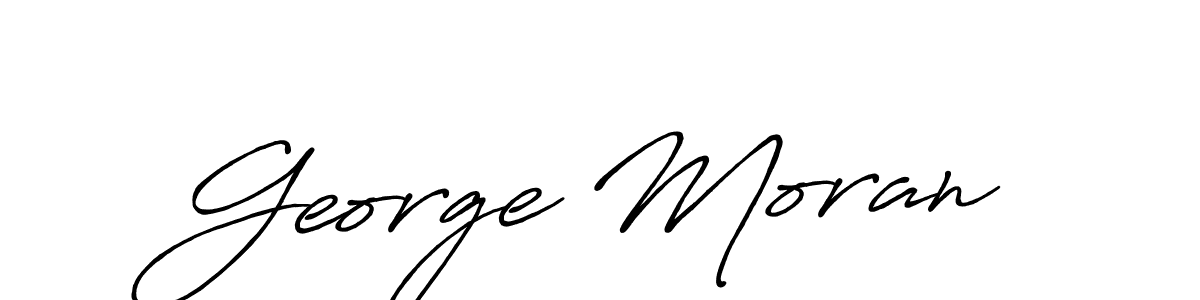 George Moran stylish signature style. Best Handwritten Sign (Antro_Vectra_Bolder) for my name. Handwritten Signature Collection Ideas for my name George Moran. George Moran signature style 7 images and pictures png