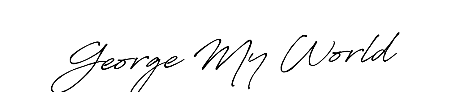 Best and Professional Signature Style for George My World. Antro_Vectra_Bolder Best Signature Style Collection. George My World signature style 7 images and pictures png