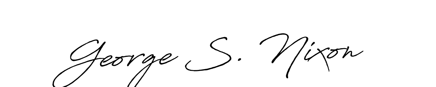 This is the best signature style for the George S. Nixon name. Also you like these signature font (Antro_Vectra_Bolder). Mix name signature. George S. Nixon signature style 7 images and pictures png