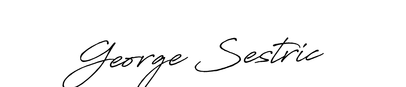 Use a signature maker to create a handwritten signature online. With this signature software, you can design (Antro_Vectra_Bolder) your own signature for name George Sestric. George Sestric signature style 7 images and pictures png