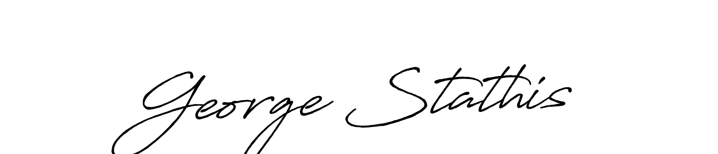 You should practise on your own different ways (Antro_Vectra_Bolder) to write your name (George Stathis) in signature. don't let someone else do it for you. George Stathis signature style 7 images and pictures png