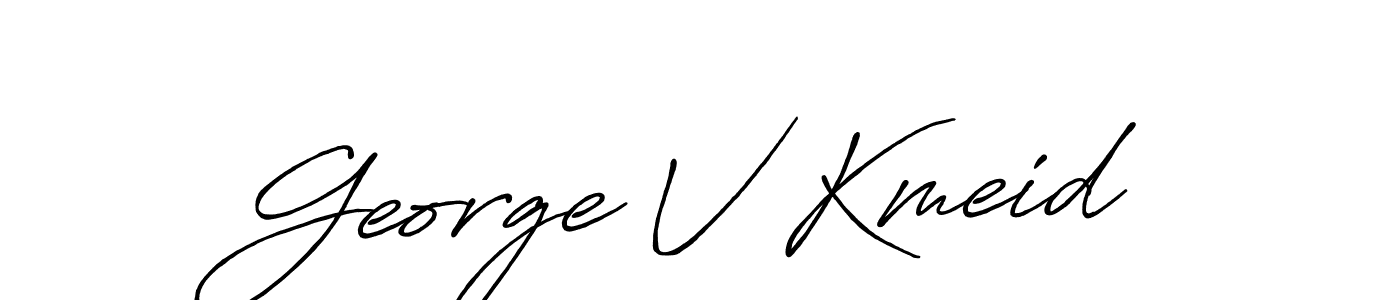 Use a signature maker to create a handwritten signature online. With this signature software, you can design (Antro_Vectra_Bolder) your own signature for name George V Kmeid. George V Kmeid signature style 7 images and pictures png