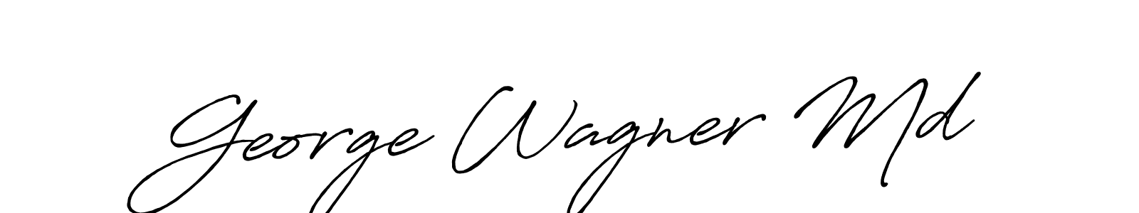 Design your own signature with our free online signature maker. With this signature software, you can create a handwritten (Antro_Vectra_Bolder) signature for name George Wagner Md. George Wagner Md signature style 7 images and pictures png