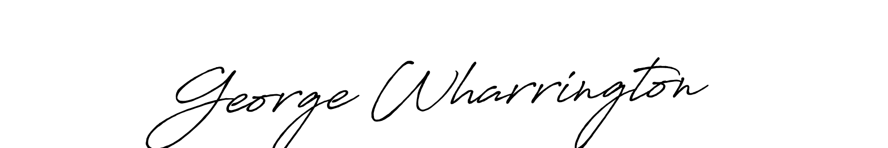 Make a beautiful signature design for name George Wharrington. With this signature (Antro_Vectra_Bolder) style, you can create a handwritten signature for free. George Wharrington signature style 7 images and pictures png