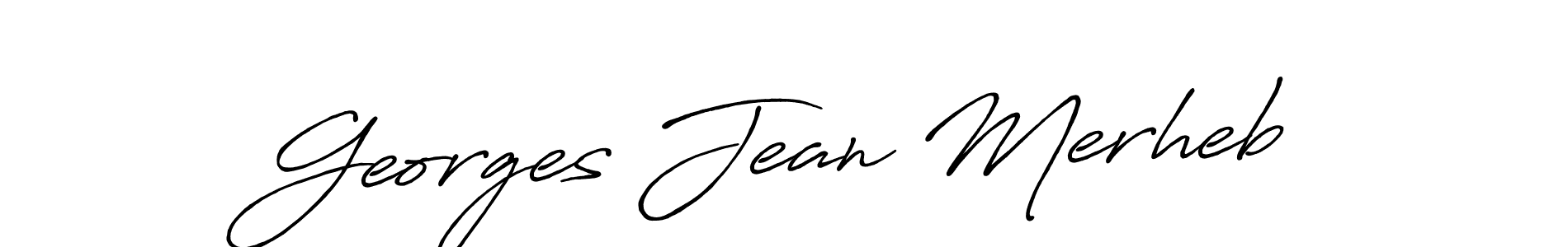 Create a beautiful signature design for name Georges Jean Merheb. With this signature (Antro_Vectra_Bolder) fonts, you can make a handwritten signature for free. Georges Jean Merheb signature style 7 images and pictures png