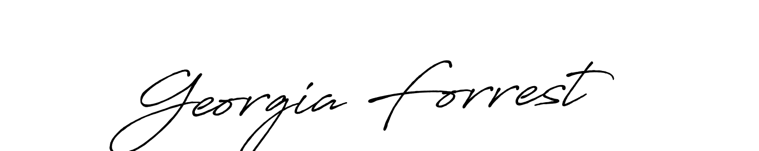 How to make Georgia Forrest name signature. Use Antro_Vectra_Bolder style for creating short signs online. This is the latest handwritten sign. Georgia Forrest signature style 7 images and pictures png