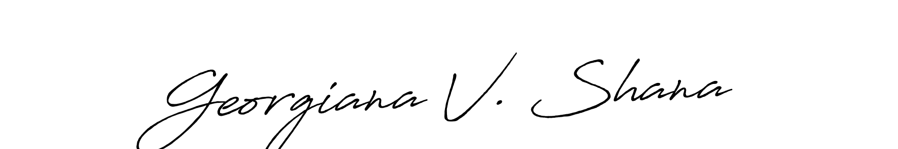 How to Draw Georgiana V. Shana signature style? Antro_Vectra_Bolder is a latest design signature styles for name Georgiana V. Shana. Georgiana V. Shana signature style 7 images and pictures png