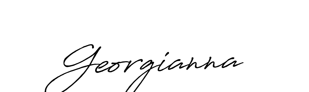 Use a signature maker to create a handwritten signature online. With this signature software, you can design (Antro_Vectra_Bolder) your own signature for name Georgianna. Georgianna signature style 7 images and pictures png