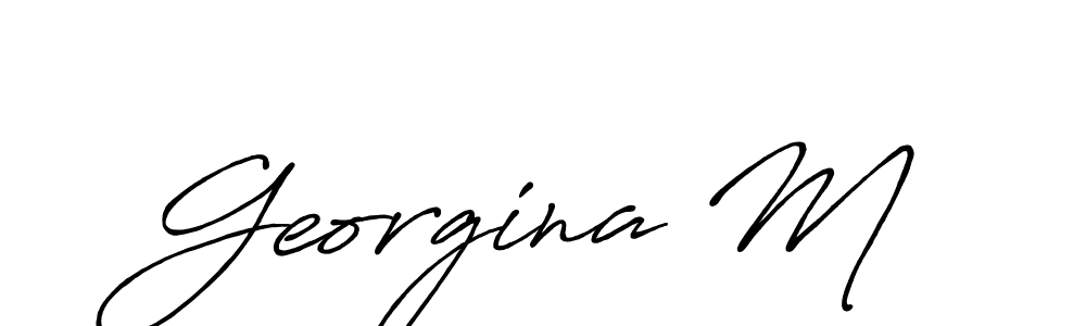 Design your own signature with our free online signature maker. With this signature software, you can create a handwritten (Antro_Vectra_Bolder) signature for name Georgina M. Georgina M signature style 7 images and pictures png