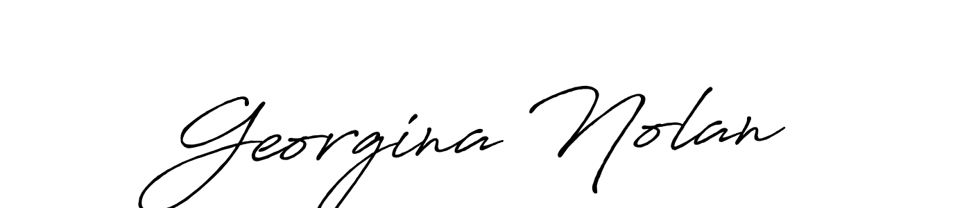 Antro_Vectra_Bolder is a professional signature style that is perfect for those who want to add a touch of class to their signature. It is also a great choice for those who want to make their signature more unique. Get Georgina Nolan name to fancy signature for free. Georgina Nolan signature style 7 images and pictures png