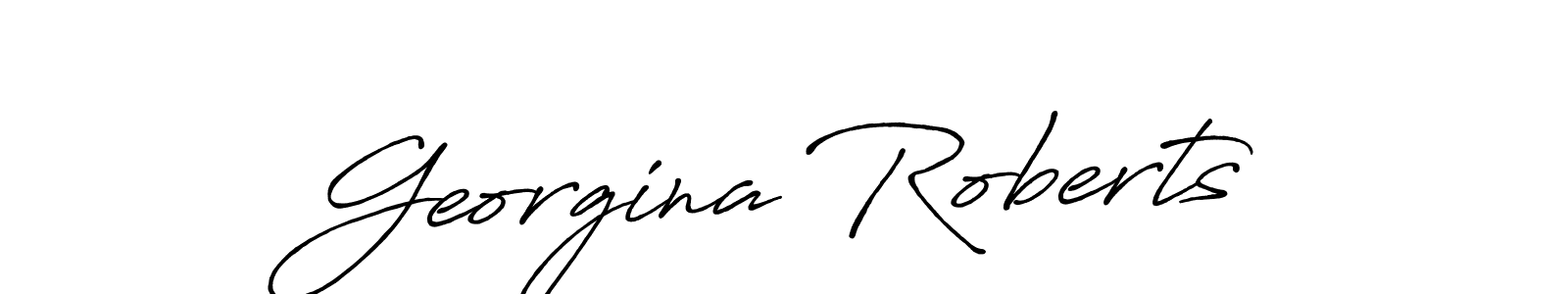 You should practise on your own different ways (Antro_Vectra_Bolder) to write your name (Georgina Roberts) in signature. don't let someone else do it for you. Georgina Roberts signature style 7 images and pictures png