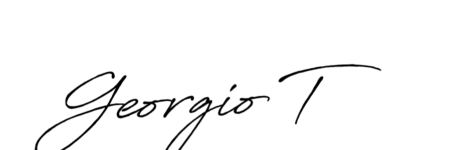 This is the best signature style for the Georgio T name. Also you like these signature font (Antro_Vectra_Bolder). Mix name signature. Georgio T signature style 7 images and pictures png