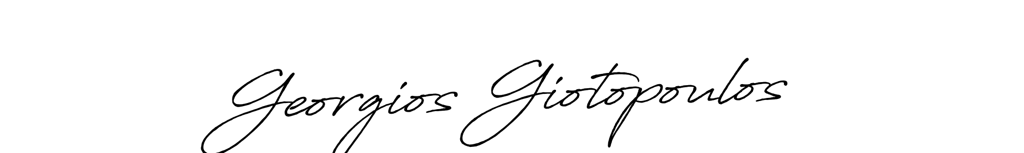 Create a beautiful signature design for name Georgios Giotopoulos. With this signature (Antro_Vectra_Bolder) fonts, you can make a handwritten signature for free. Georgios Giotopoulos signature style 7 images and pictures png