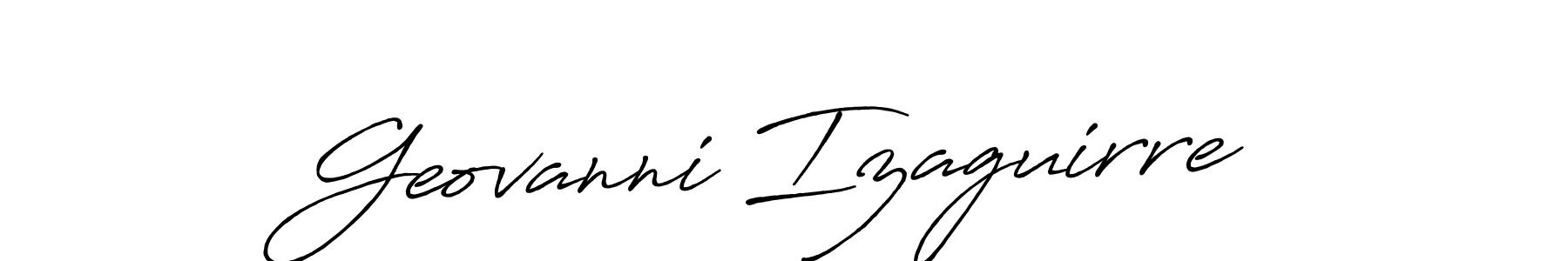 Also You can easily find your signature by using the search form. We will create Geovanni Izaguirre name handwritten signature images for you free of cost using Antro_Vectra_Bolder sign style. Geovanni Izaguirre signature style 7 images and pictures png